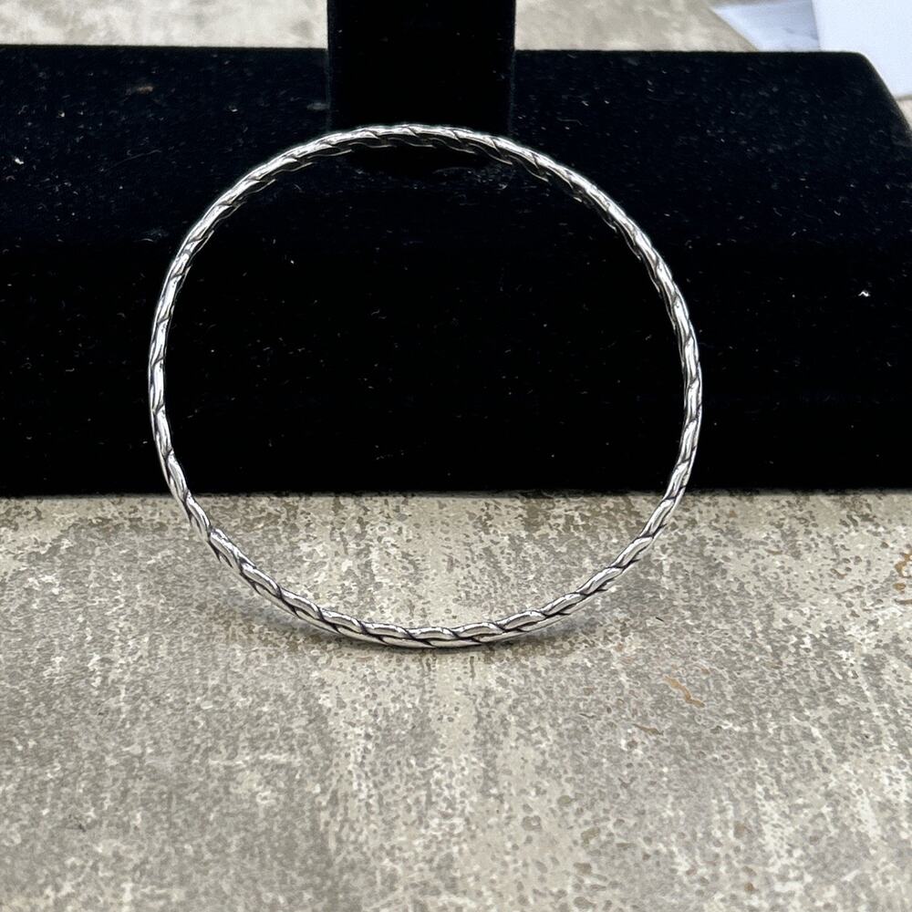 925 STERLING SILVER VINTAGE TWIST PETITE BRACELET FINE JEWELRY